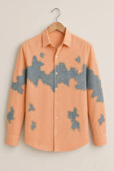 Peach Urban Art Printed Shirt