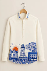 Blue Ocean Lighthouse Art Shirt