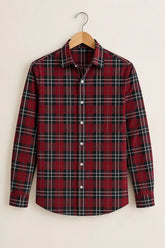 Red Black Vintage Plaid Shirt