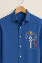 Royal Blue Ornamental Art Shirt