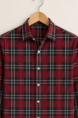 Red Black Vintage Plaid Shirt