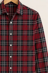 Red Black Vintage Plaid Shirt