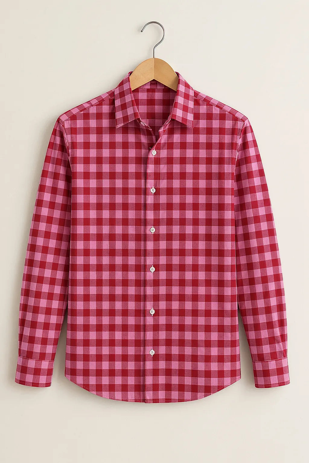 Pink Check Full Sleeve Shirt