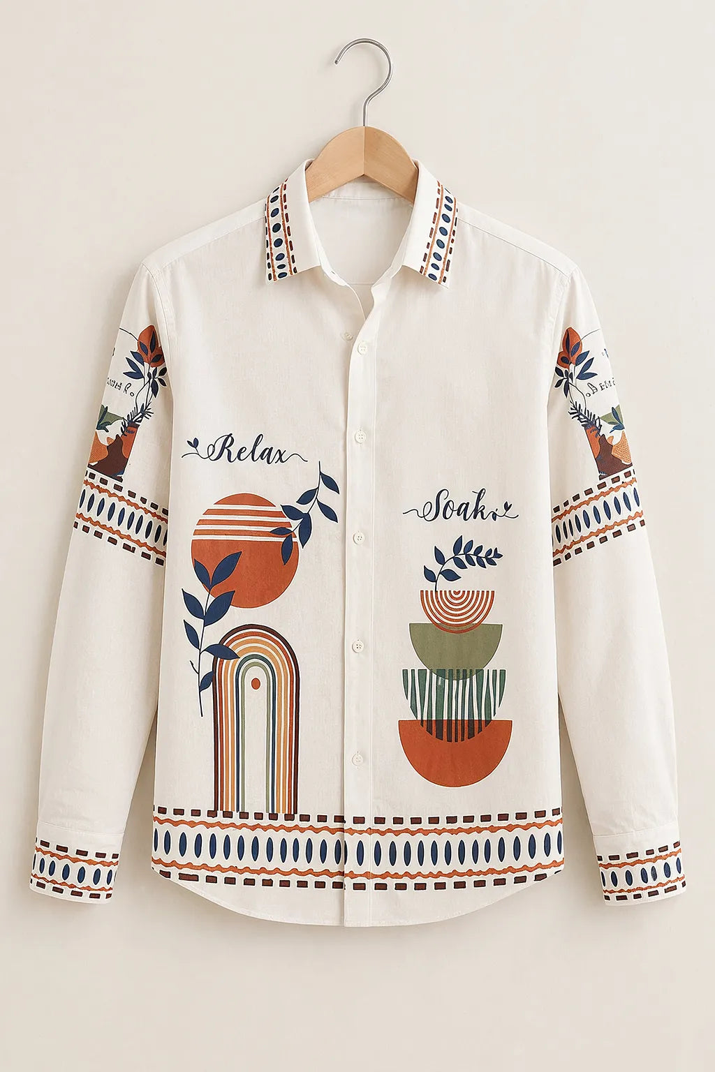 Abstract Nature Printed Shirt