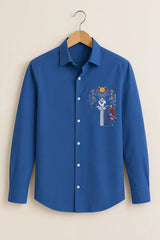 Royal Blue Ornamental Art Shirt