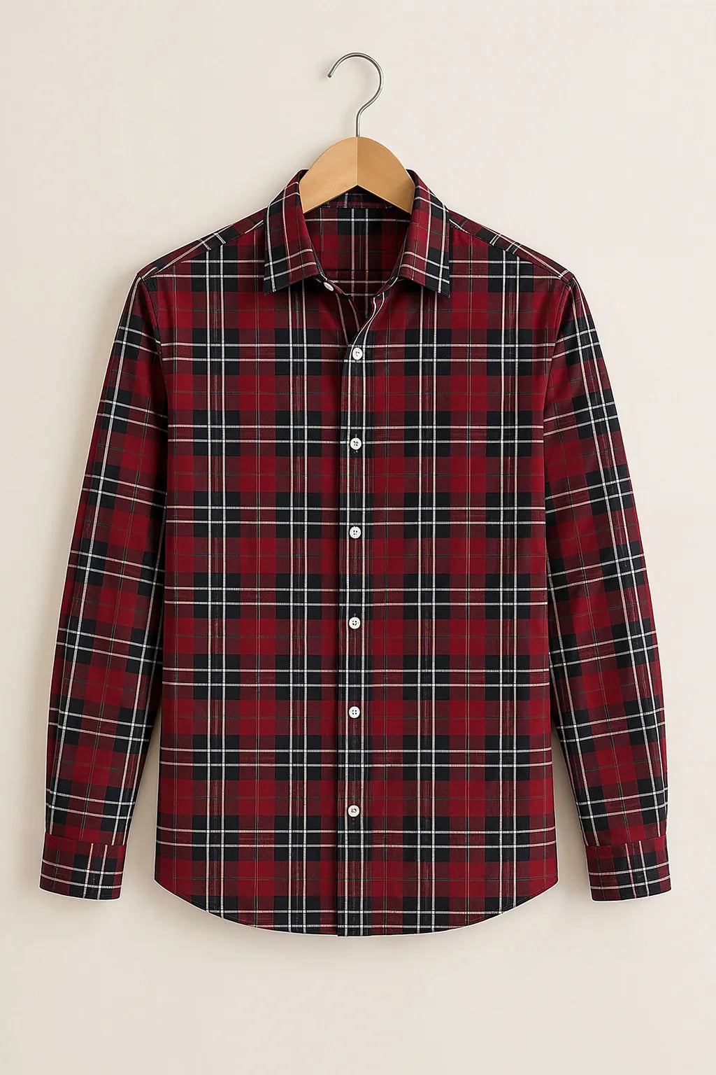 Red Black Vintage Plaid Shirt