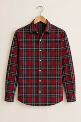Red Black Vintage Plaid Shirt