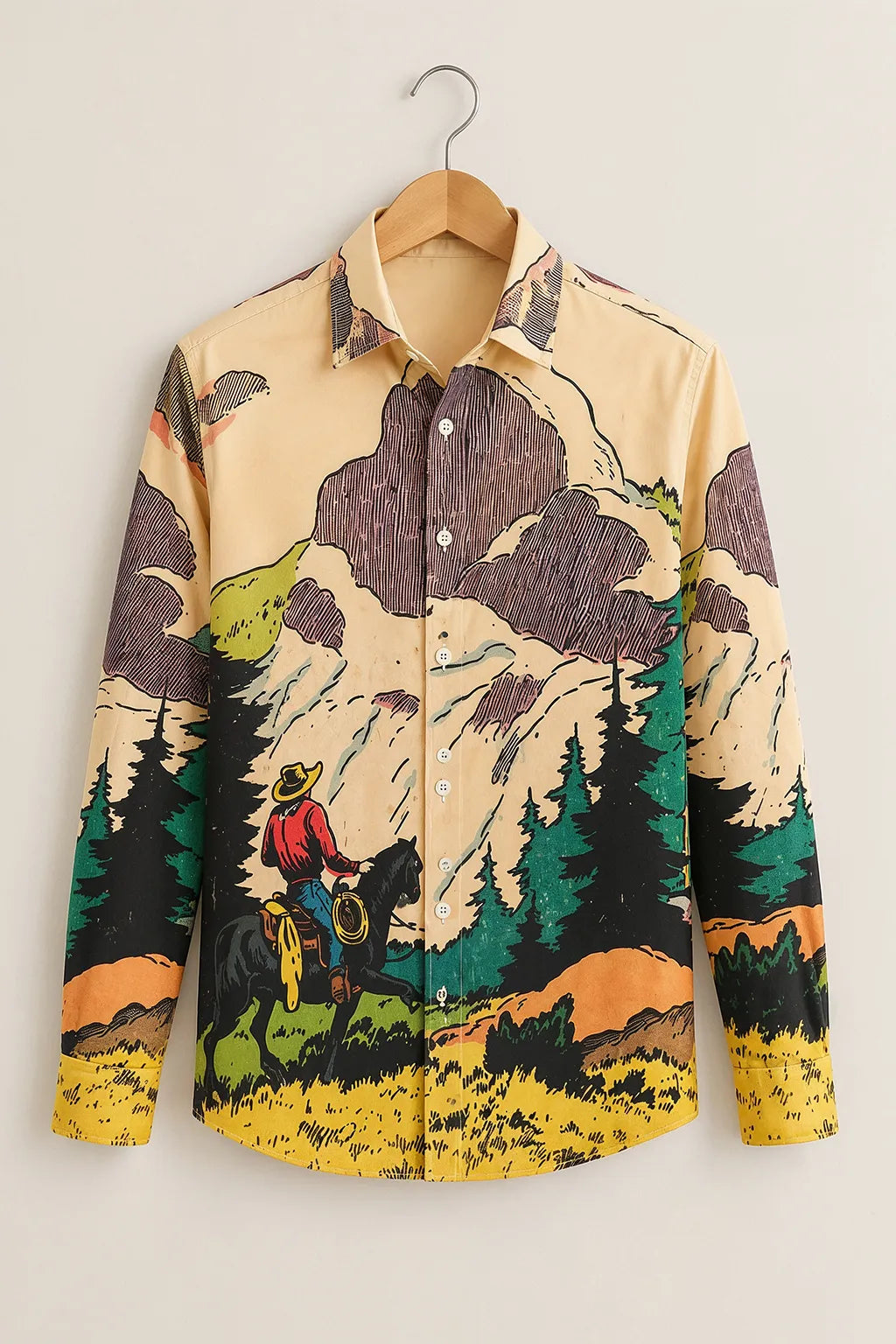 Western Mountain Printed Shirt
