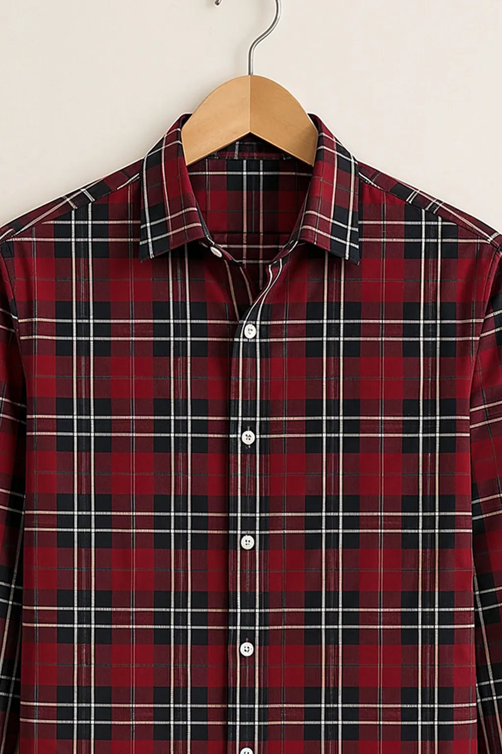 Red Black Vintage Plaid Shirt
