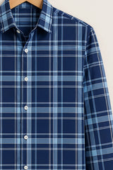 Midnight Blue Plaid Shirt