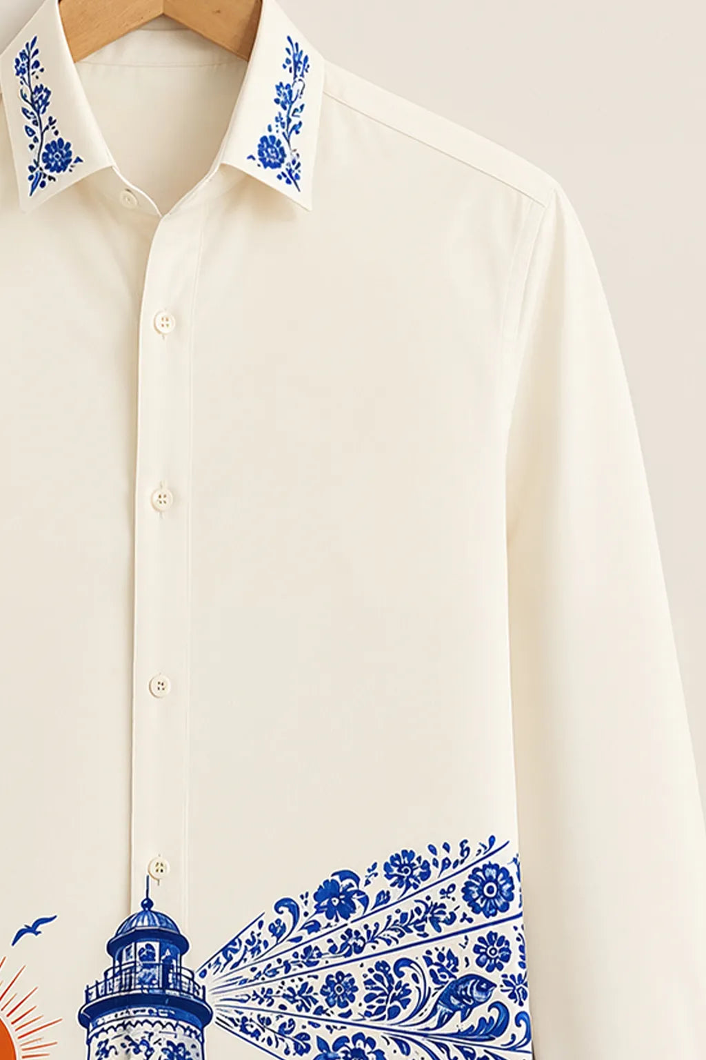 Blue Ocean Lighthouse Art Shirt