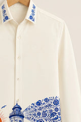 Blue Ocean Lighthouse Art Shirt