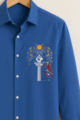 Royal Blue Ornamental Art Shirt