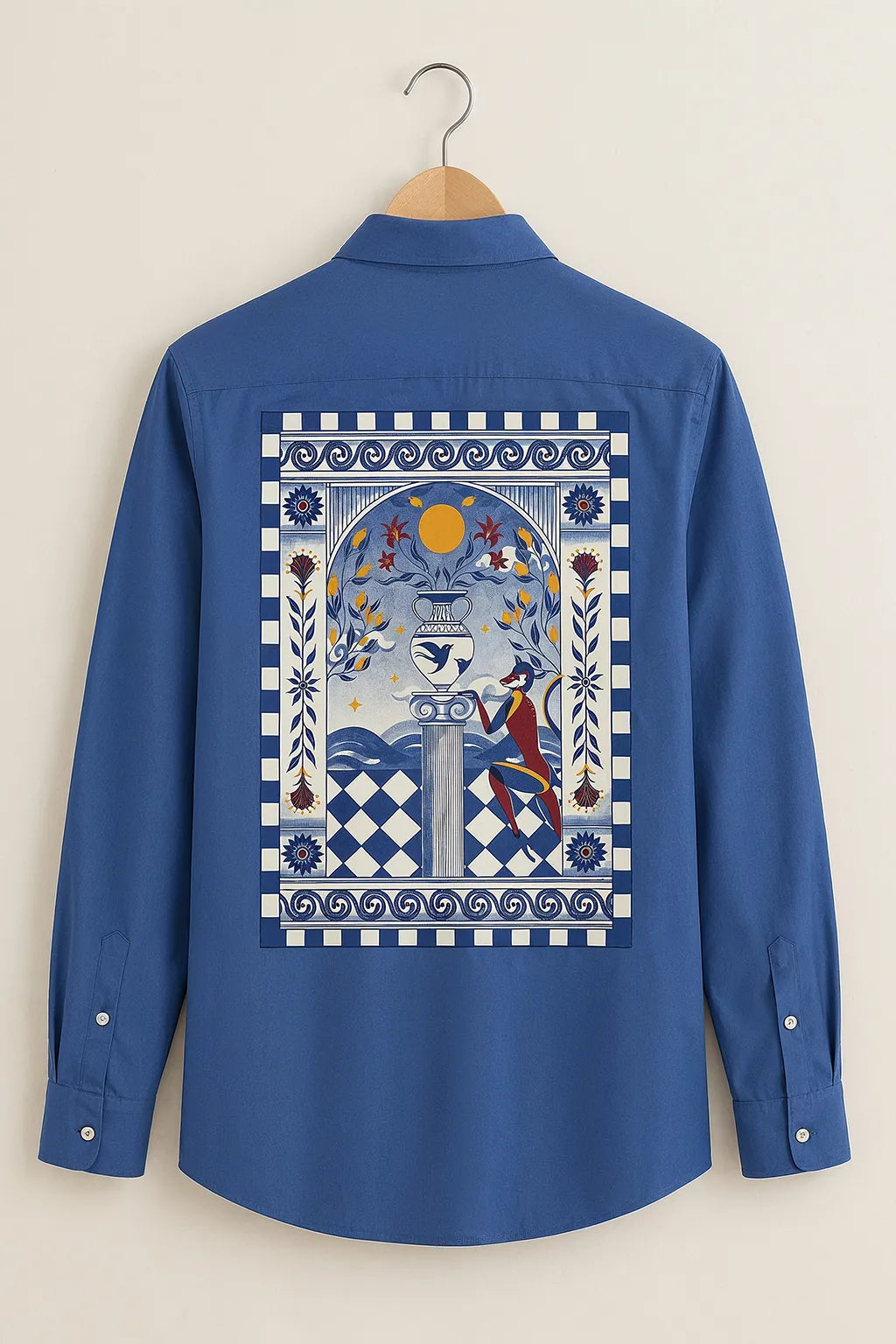 Royal Blue Ornamental Art Shirt