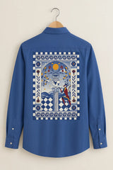 Royal Blue Ornamental Art Shirt